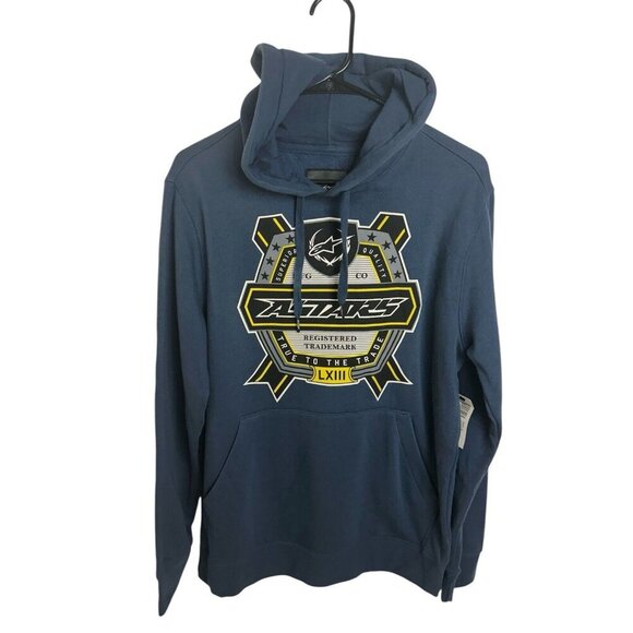 Alpinestars Patent Pullover Fleece Hoody (S,M) Blue New - Picture 1 of 16